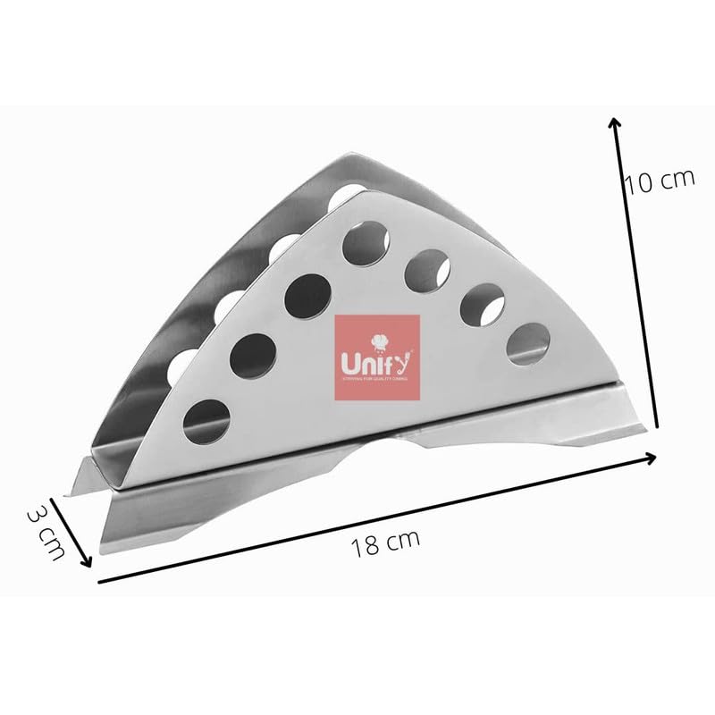 1 Pc Stainless Steel Napkin Holder – Matt Finish, Slotted Round, Kitchen & Dining