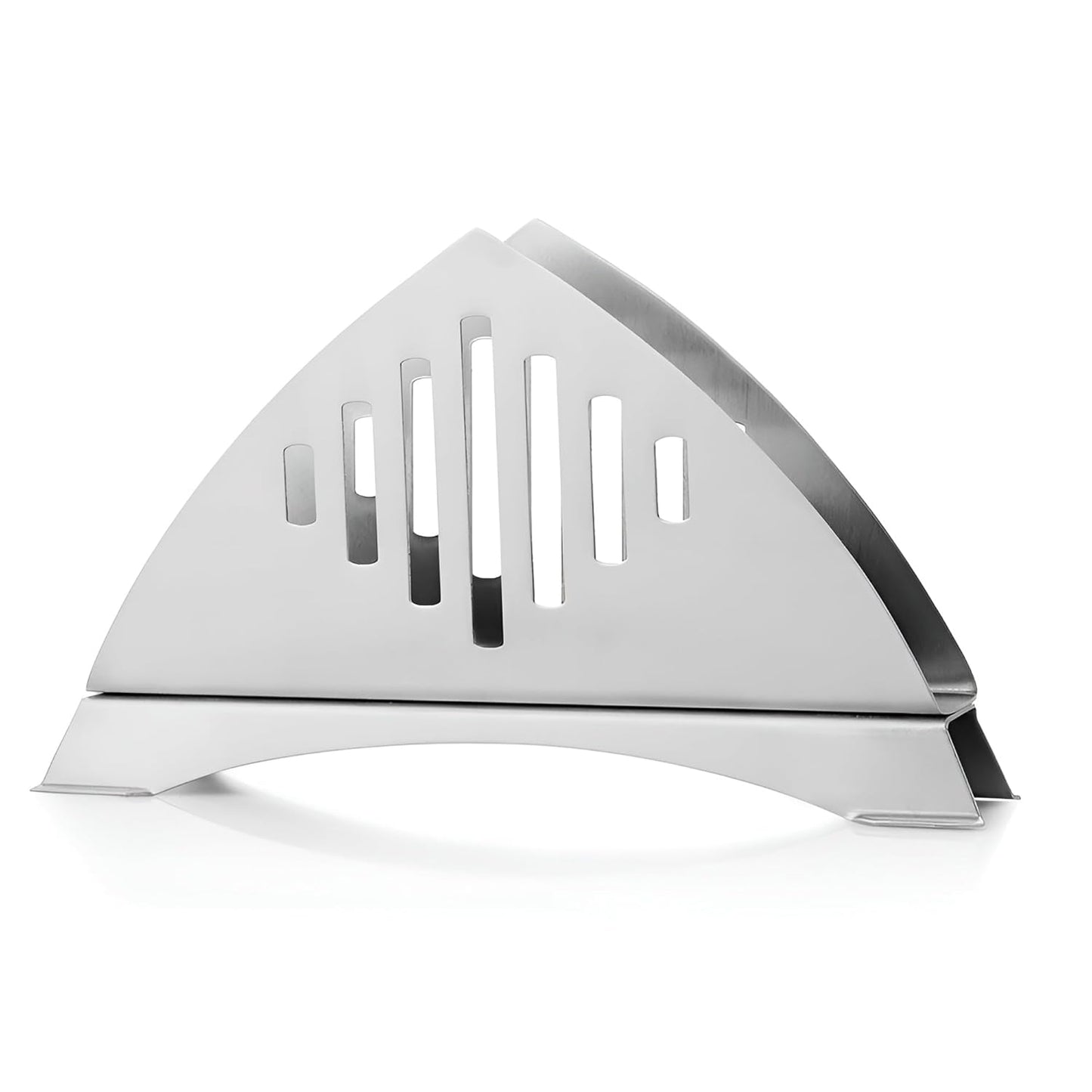 2 Pcs Stainless Steel Napkin Holders – Matt Finish, Slotted Lines, Kitchen & Dining