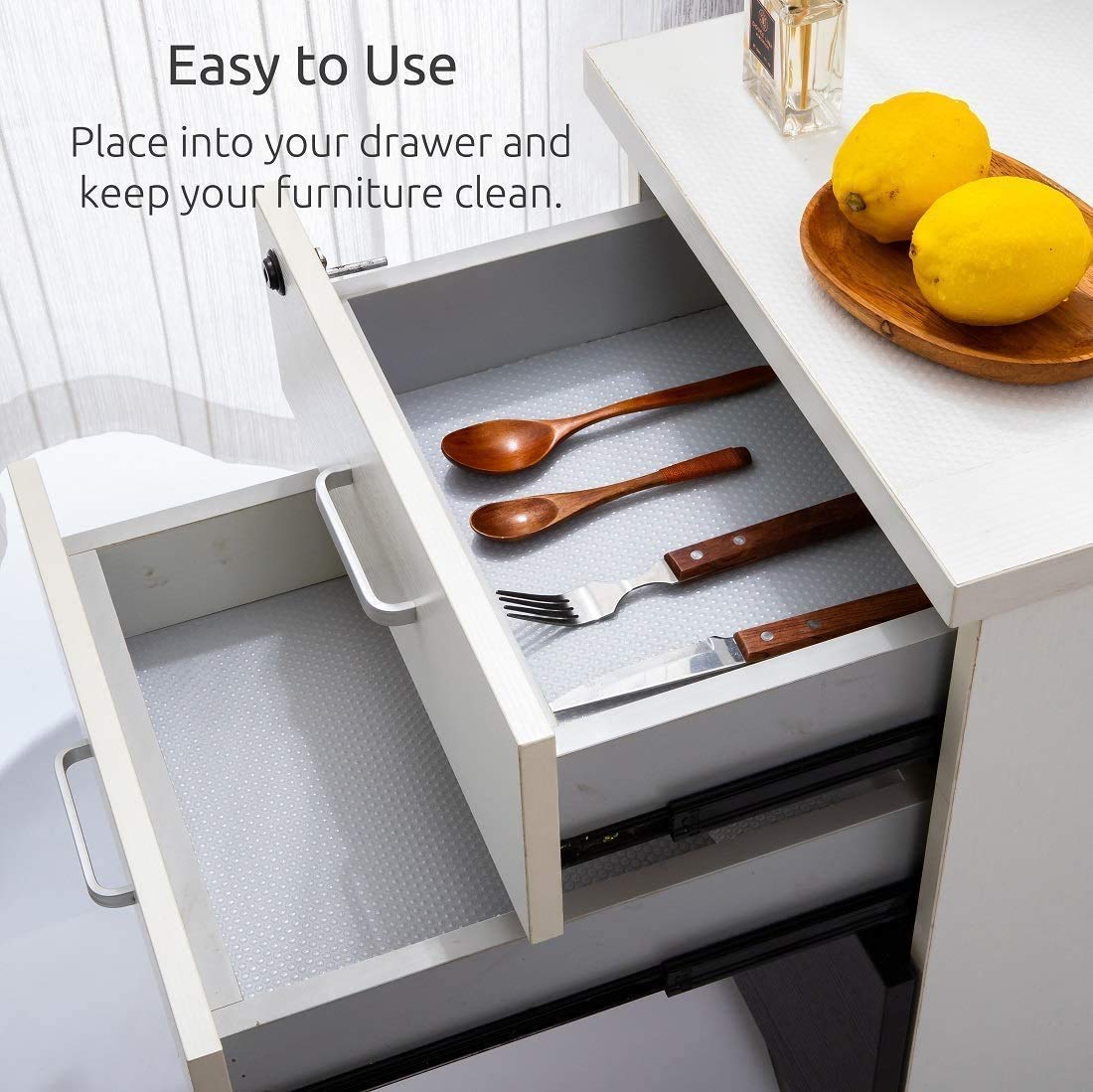 Transparent EVA Anti-Slip Shelf Liner Roll – 45 cm x 3 m, Multipurpose Mats for Bathroom, Kitchen, Cabinet, Drawer, Fridge, Cupboard & Table