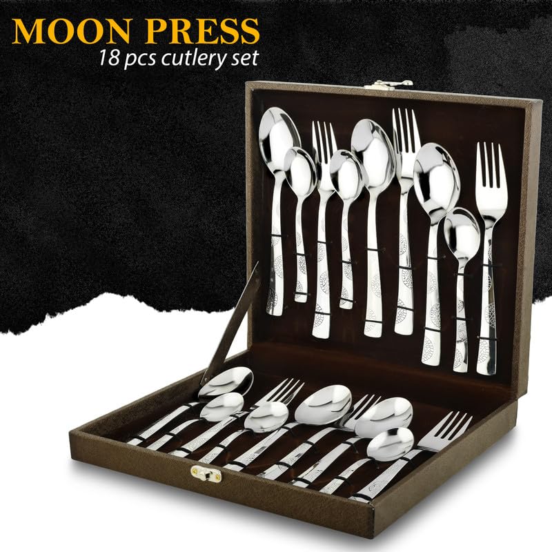 18pc Stainless Steel Cutlery | Gift Box | Spoons Forks