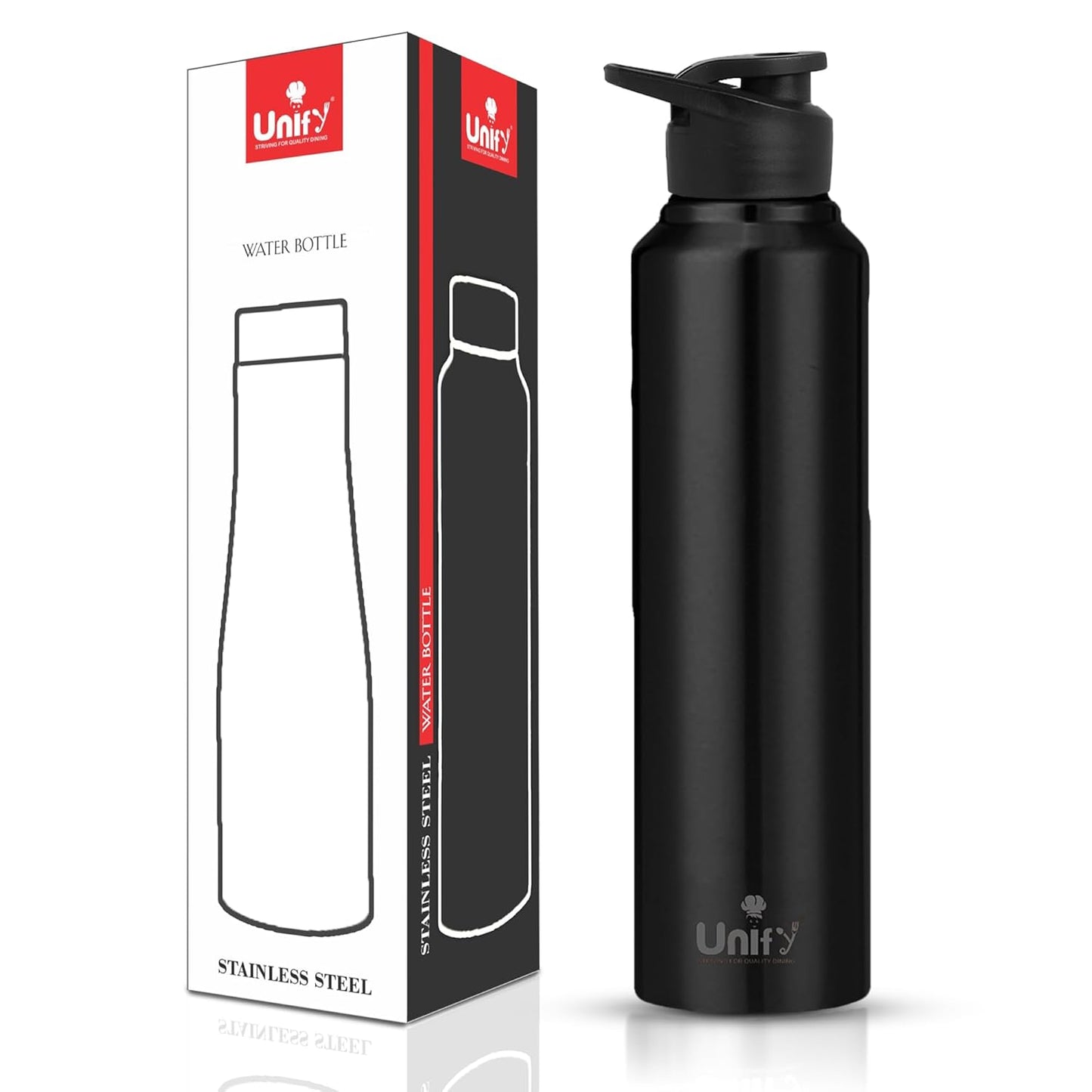 Stainless Steel Sipper Bottle | 1L Leak-Proof | Saturn Black