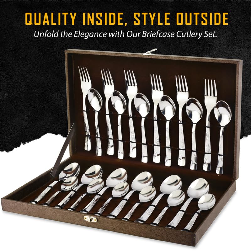 24pc Stainless Steel Cutlery | Gift Box | Spoons Forks