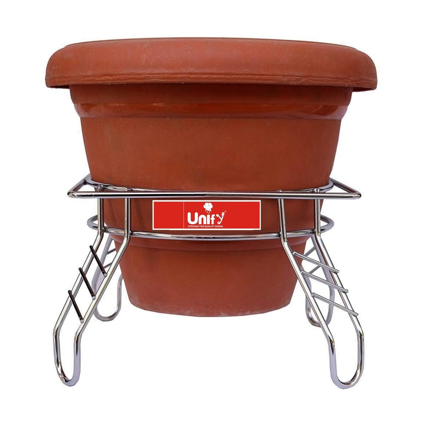 Stainless Steel Matka Stand | Heavy-Duty Pot Stand & Kitchen Organizer Chrome