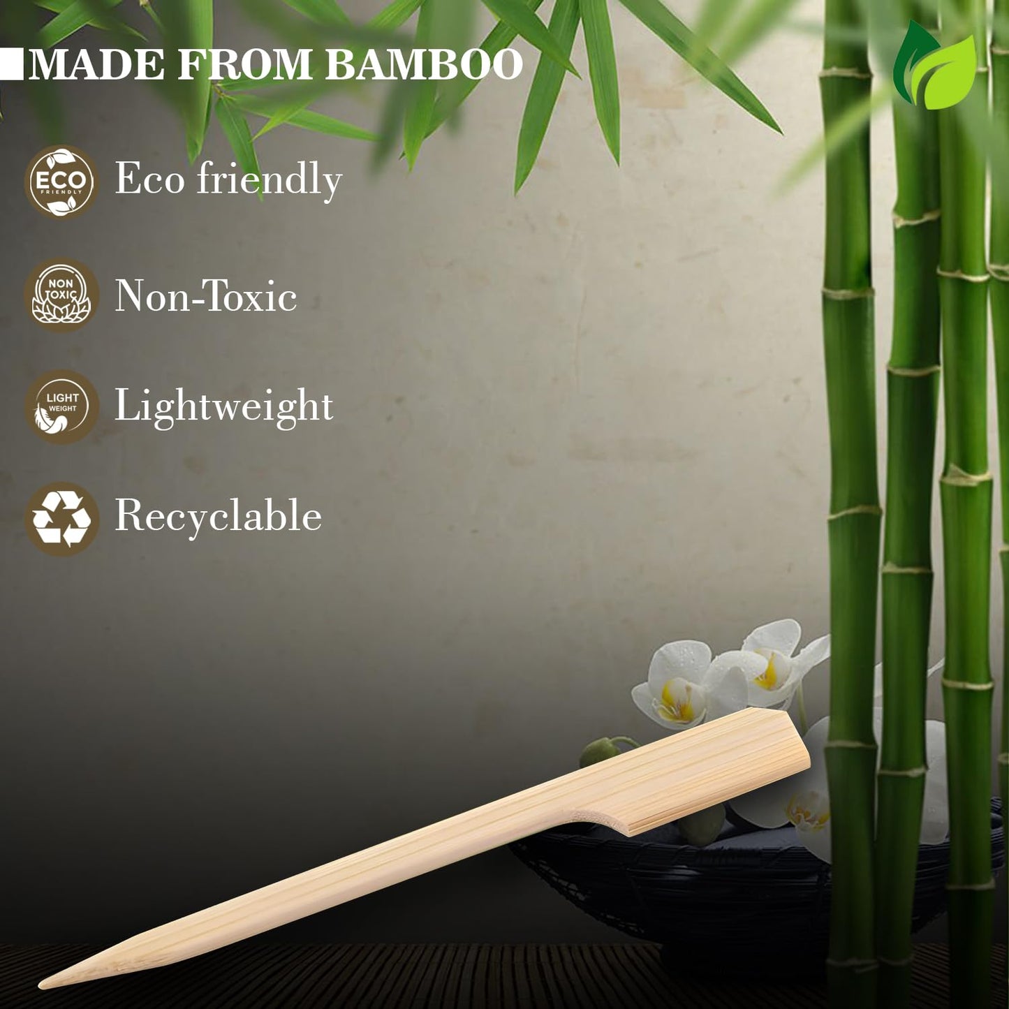 200 Pcs Wooden Gun Skewers – 5 Inch, Skewer Set for BBQ, Grilling & Outdoor Dining, Ideal for Fruits, Kababs & Starters