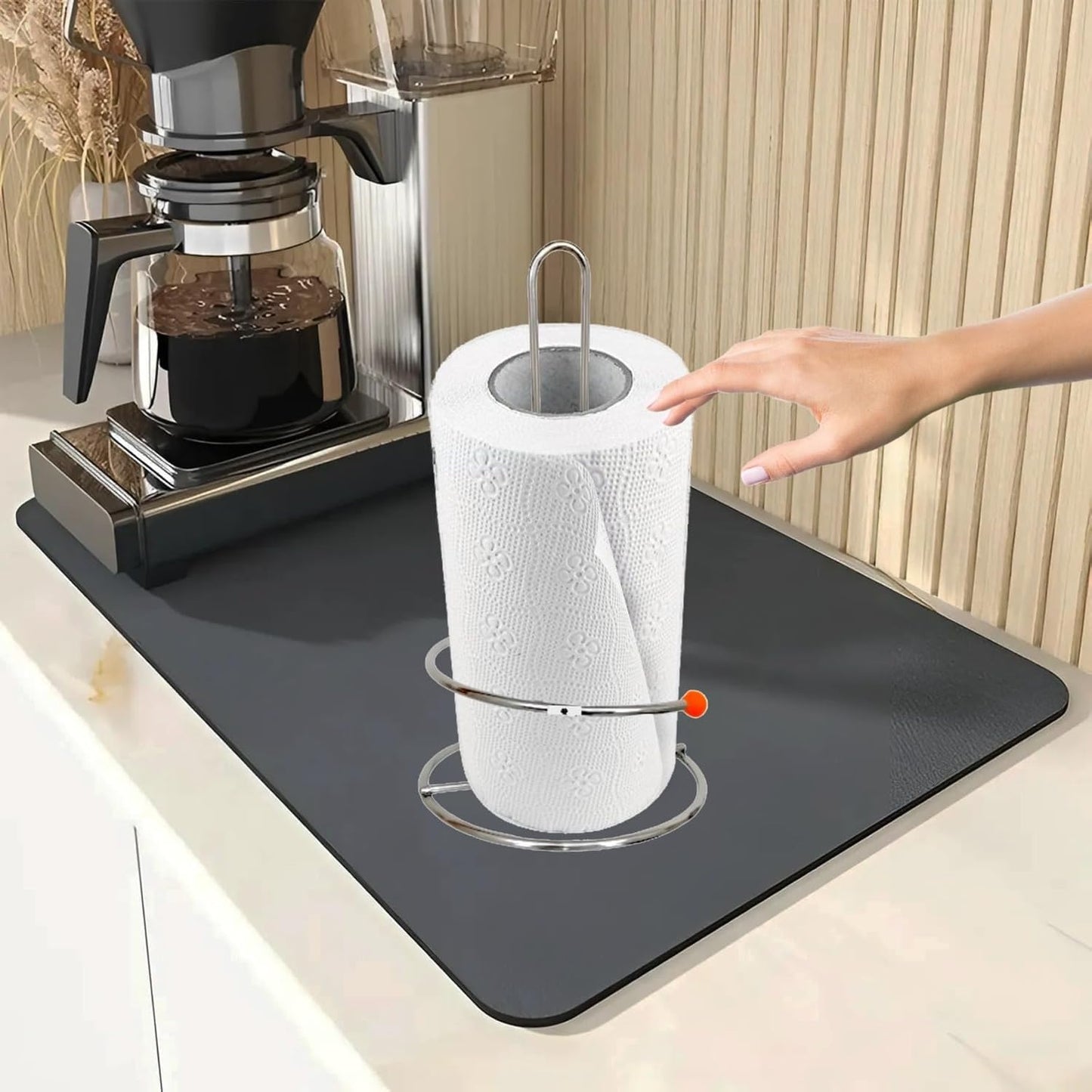 1 Pc Kitchen Napkin & Paper Towel Holder – Chrome Finish, Multipurpose Tissue Roll Stand for Kitchen or Dining, Set of 1