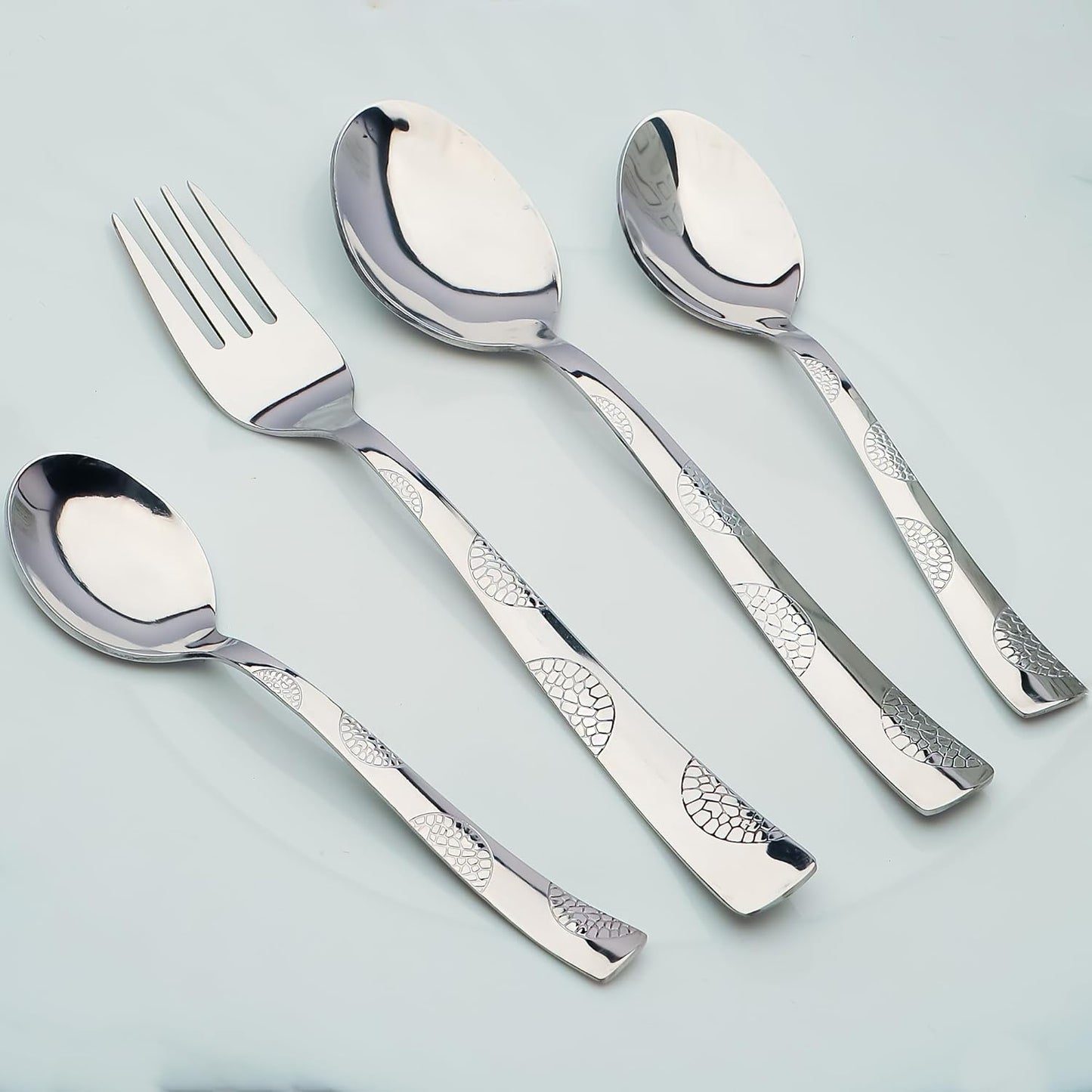 24pc Stainless Steel Cutlery | Spoons Forks Knives | Silver