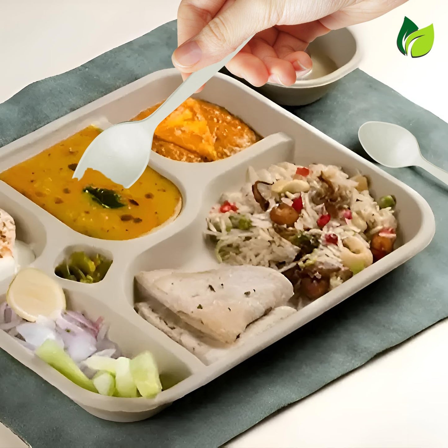 50pc Biodegradable Cornstarch Spoons | Eco-Friendly | Party