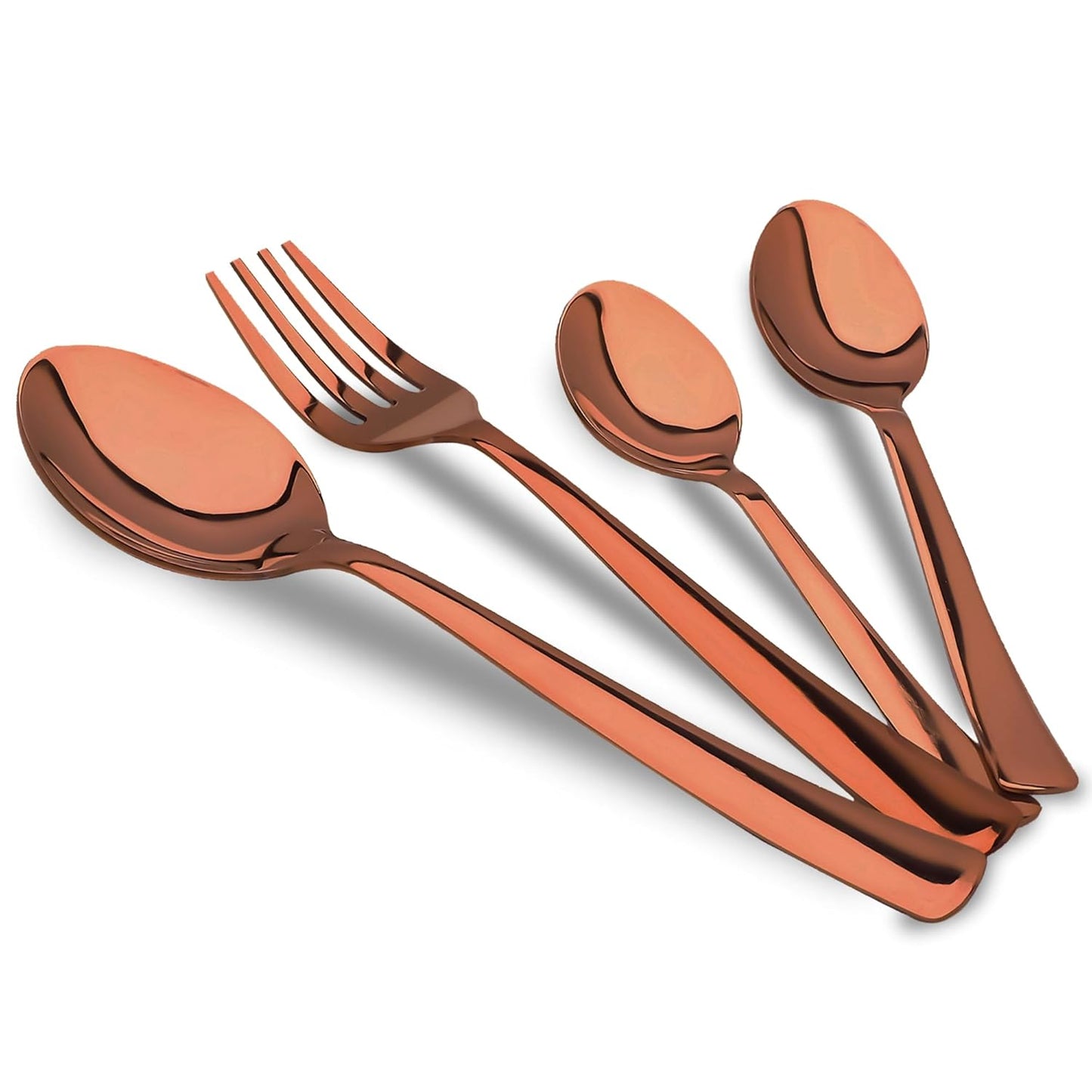 24pc Stainless Steel Rose Gold Cutlery | Spoons Forks | Dining