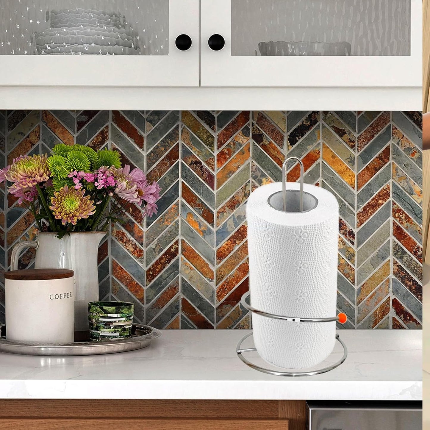 1 Pc Kitchen Napkin & Paper Towel Holder – Chrome Finish, Multipurpose Tissue Roll Stand for Kitchen or Dining, Set of 1