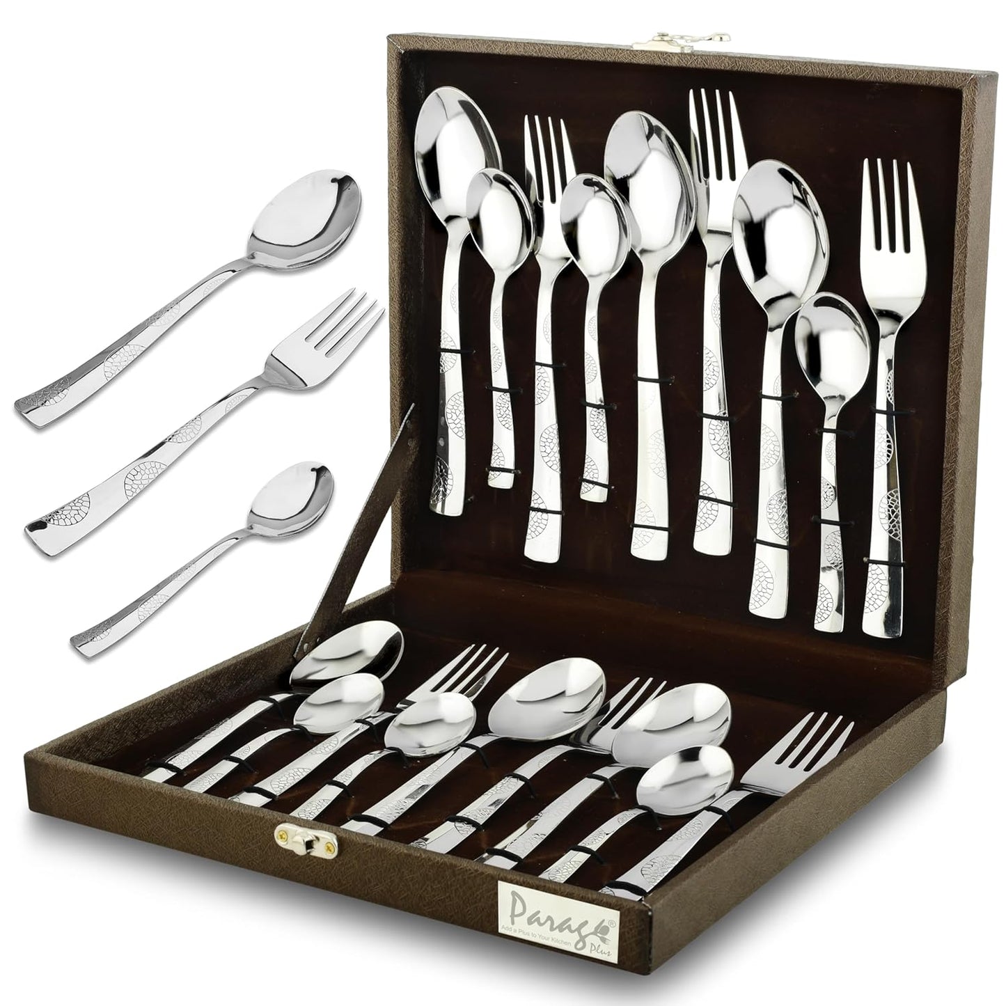 18pc Stainless Steel Cutlery | Gift Box | Spoons Forks