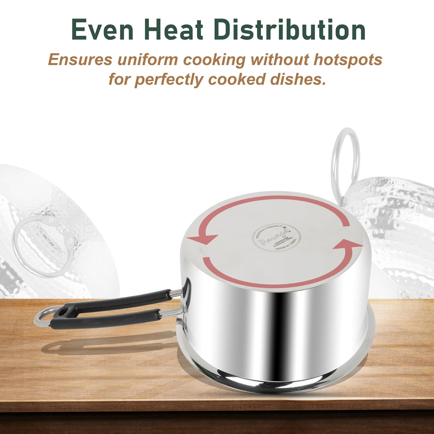 Stainless Steel Saucepan | 1L Heavy Gauge | Silver
