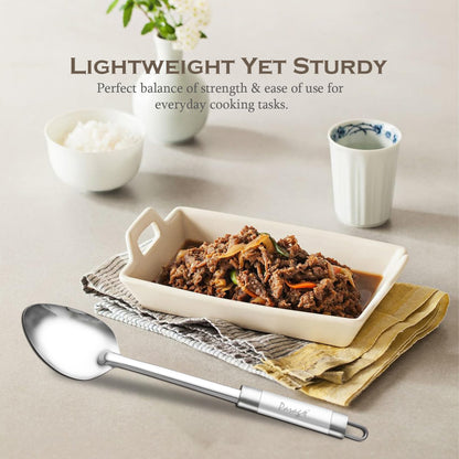 Stainless Steel Basting Spoon 35.5cm for Rice, Pasta & Curry | Kitchen Serving Tool