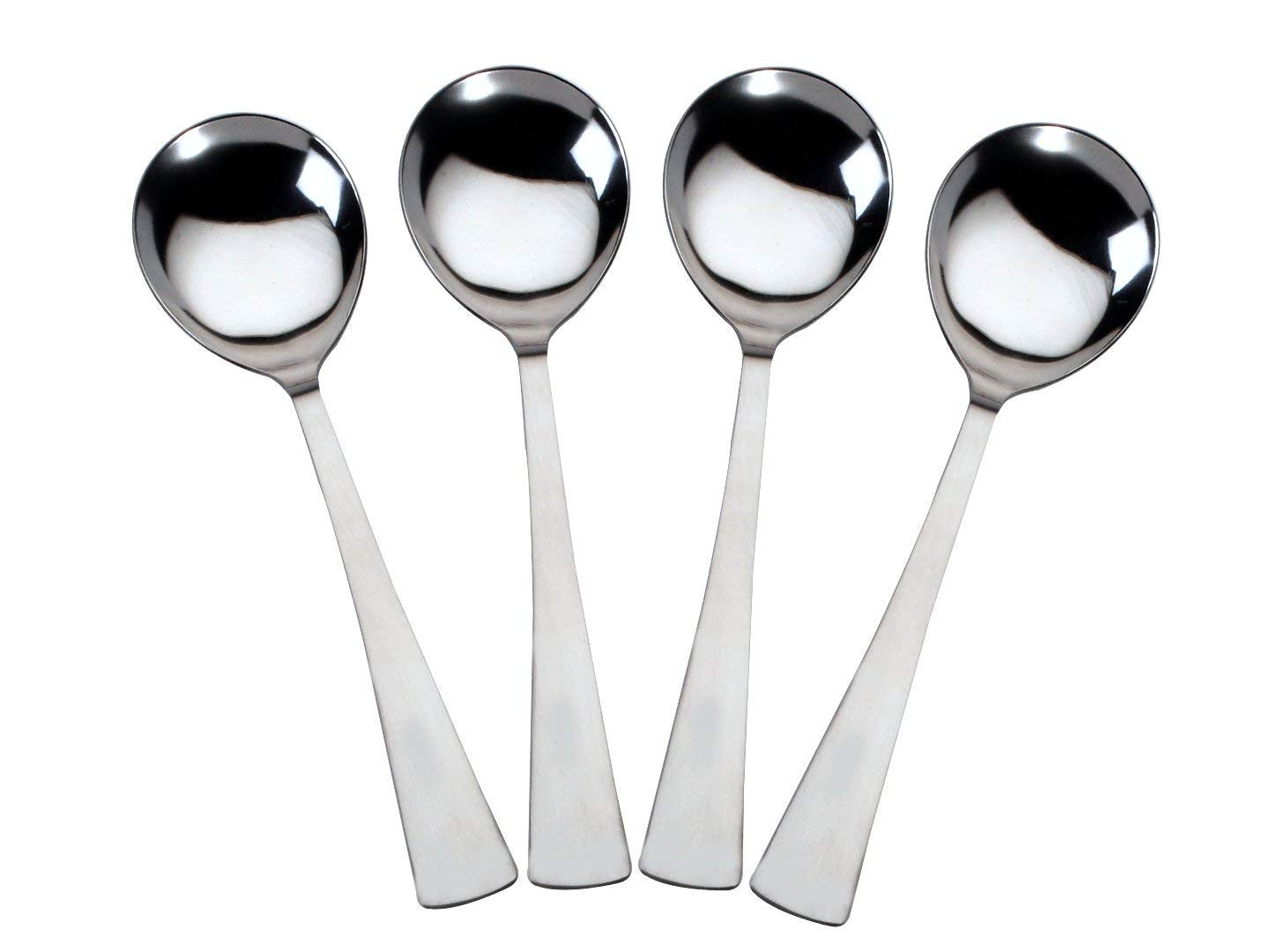 4 Pcs Stainless Steel Serving Spoon Set – Big Cooking Spoons, 21cm