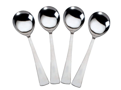 4 Pcs Stainless Steel Serving Spoon Set – Big Cooking Spoons, 21cm