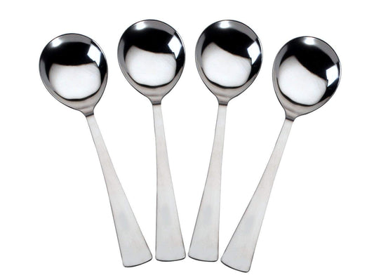 4 Pcs Stainless Steel Serving Spoon Set – Big Cooking Spoons, 21cm