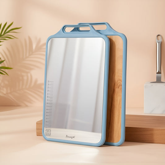 2-in-1 Reversible Chopping Board | Stainless Steel + Wooden Dual-Side Cutting Board | Hygienic, Anti-Slip, Heavy-Duty Board for Meat, Vegetables, Fruits & Kitchen Use | 37 x 23.5 cm