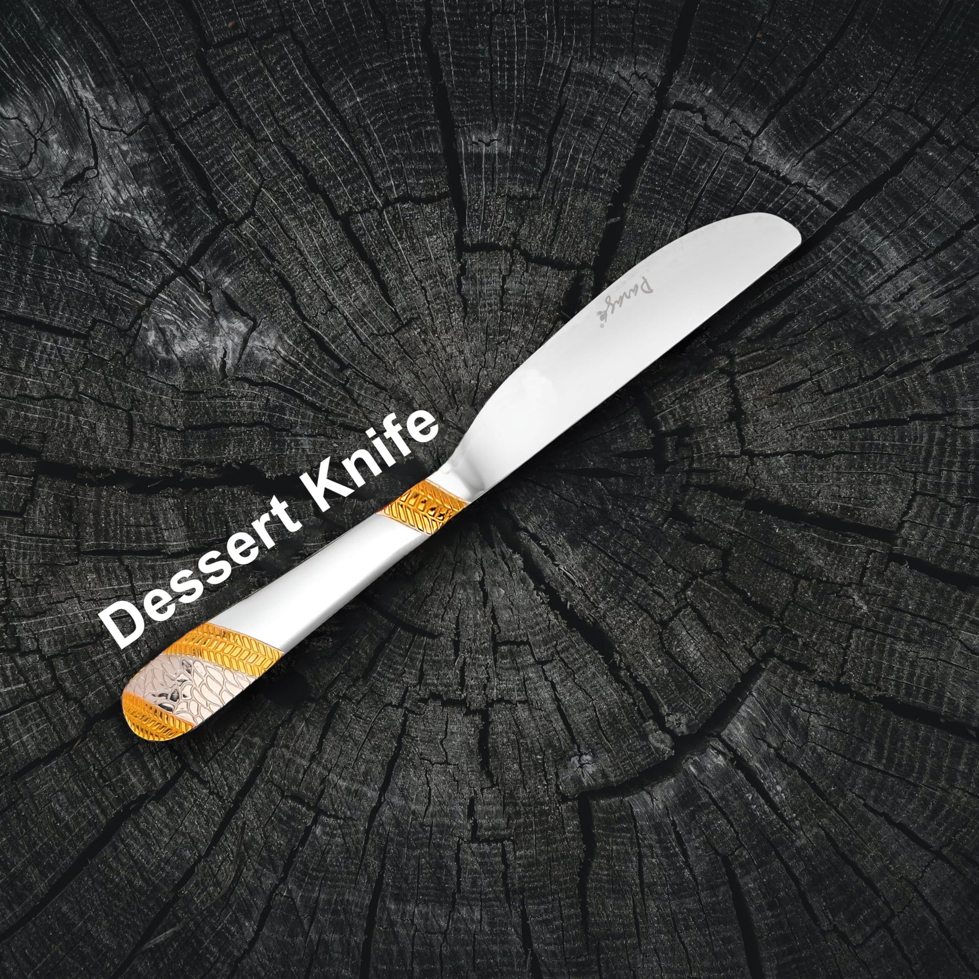 3-Piece Stainless Steel 24k Gold Butter Knife Set, Luxury Dining & Jam Spreader, Gift3PPIMPLDOLDDK1 4