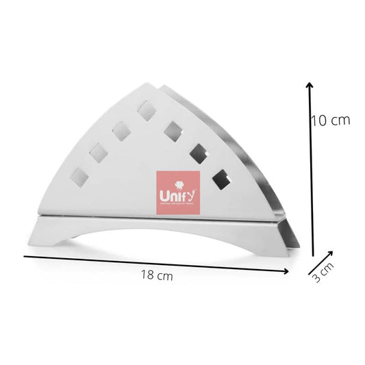 2 Pcs Stainless Steel Napkin Holders – Tissue Paper Stands for Kitchen, Dining Table, Restaurants, Cafes & Hotels, Matt Finish Slotted Square