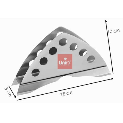 1 Pc Stainless Steel Napkin Holder – Matt Finish, Slotted Round, Kitchen & Dining