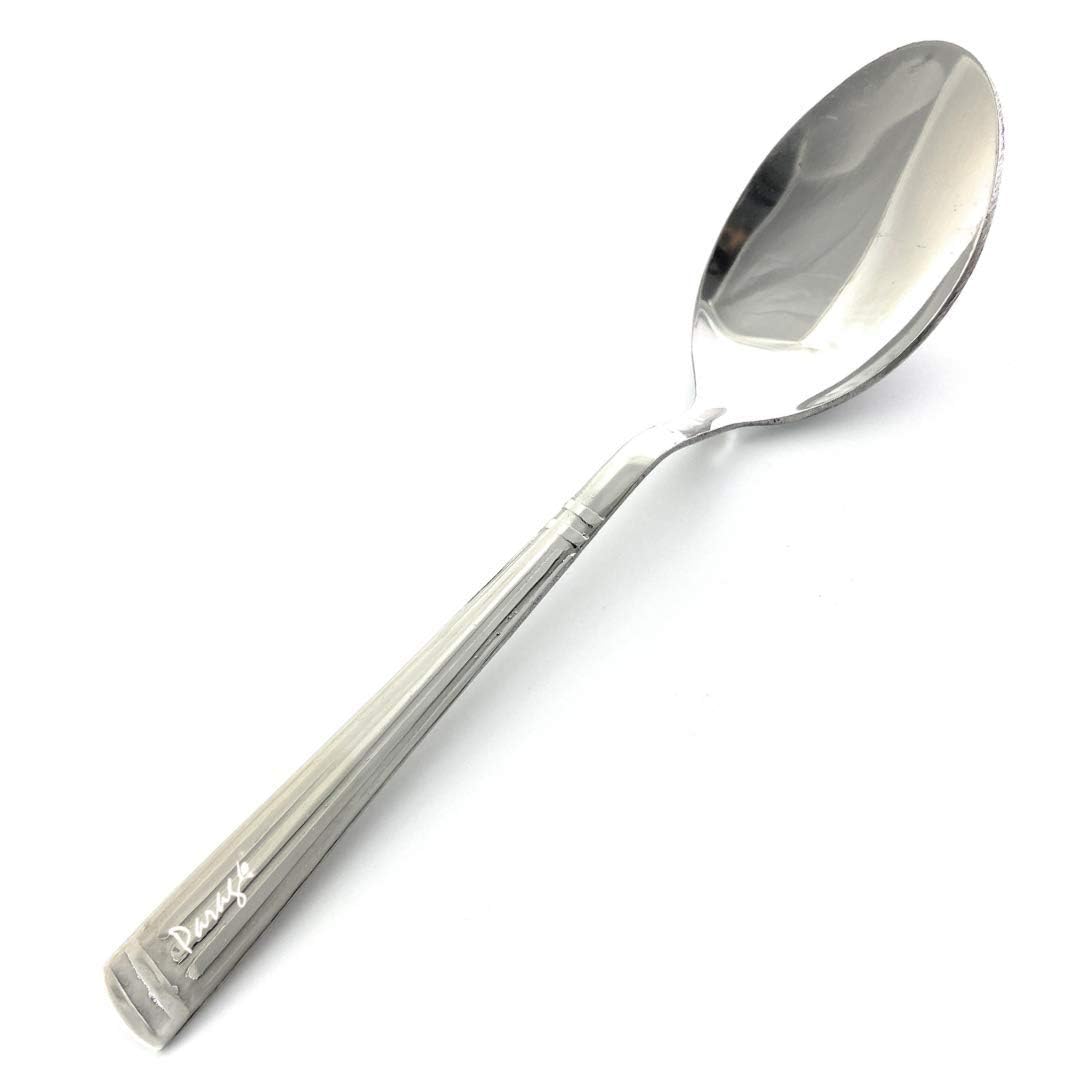 12 Pcs Stainless Steel Dinner Spoon Set | 15.5 cm Table Spoons Silver