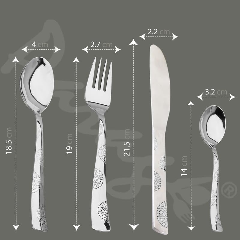 24 Pieces Premium Stainless Steel Cutlery Set – Spoons, Forks & Butter Knives, Gift Box