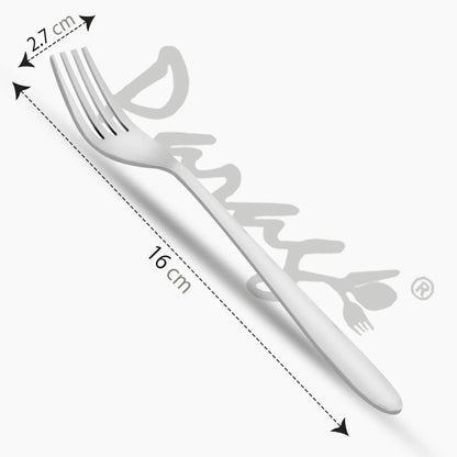Stainless Steel Dinner Fork Set of 12 | 16 cm Table Forks for Home & Kitchen | Sigma Design, Silver 12SIGMA17BF 2