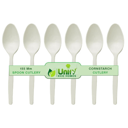 100pc Biodegradable Cornstarch Spoons | Eco-Friendly | Party