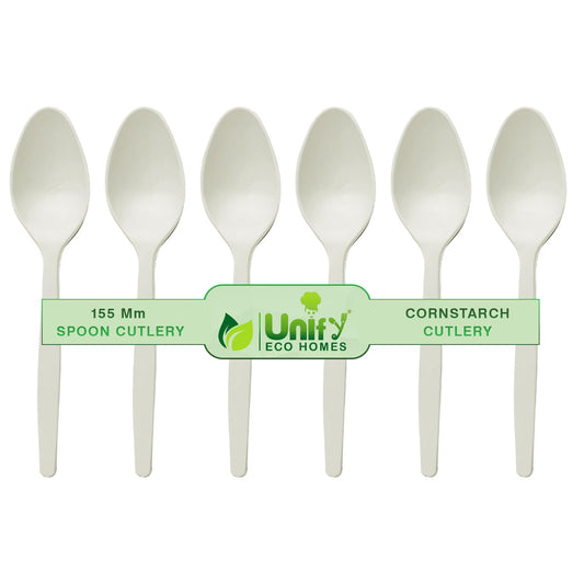 100pc Biodegradable Cornstarch Spoons | Eco-Friendly | Party