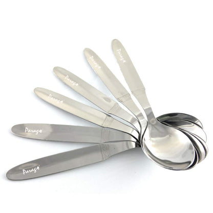 12 Pcs Stainless Steel Dinner Spoon Set | 15.5 cm Super King Table Spoons Silver