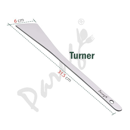 Stainless Steel Dosa Turner, 31.5 cm Heavy Gauge (1.8 mm) – Plain Spatula for Cooking Dosa, Chilla, Omelette, Silver Finish
