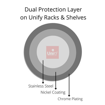 2 Pieces Stainless Steel Wall Cloth Hanger with 5 Hooks, Key Holder & Towel Rack for Bathroom & Kitchen, Silver (Pack of 2)