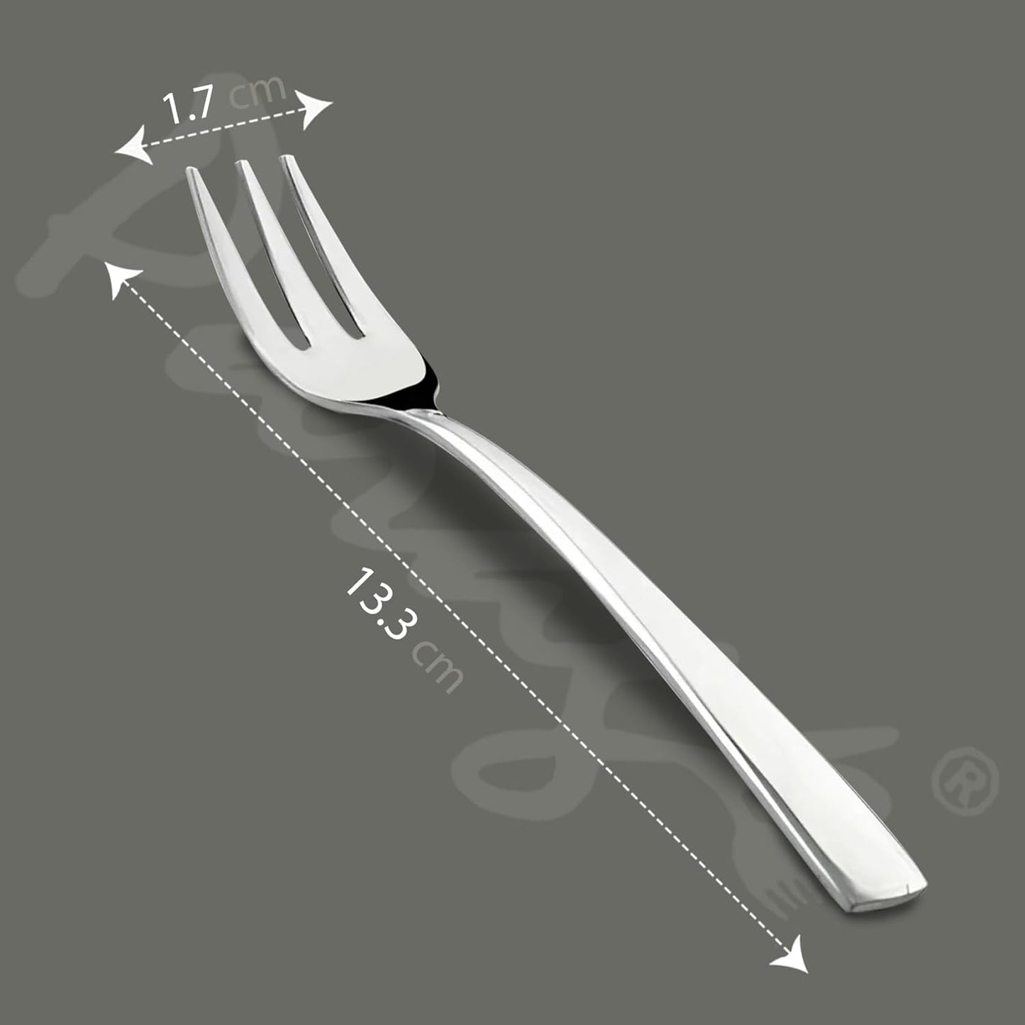 6 Pieces Stainless Steel Fruit Forks Set for Home & Kitchen – Fruit Picks for Kids, 11.5 cm Small Size, Pack of 6, Silver Finish