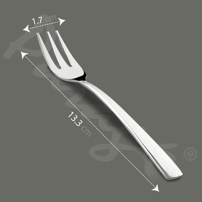6 Pieces Stainless Steel Fruit Forks Set for Home & Kitchen – Fruit Picks for Kids, 11.5 cm Small Size, Pack of 6, Silver Finish