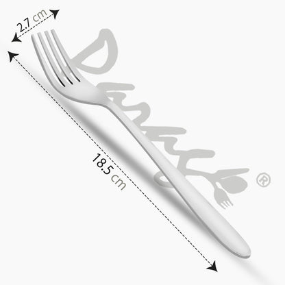 Stainless Steel Table Fork Set of 12 | 18.5 cm Dining Forks for Home & Kitchen | Sigma Design, Silver