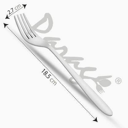 Stainless Steel Table Fork Set of 12 | 18.5 cm Dining Forks for Home & Kitchen (Sigma) 12SIGMA17DF 2