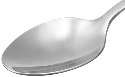 12-Piece Stainless Steel Table Spoon Set | Round Edge Tableware, 18.5 cm, Silver
