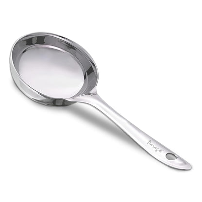 Stainless Steel Dosa Ladle, 20.5 cm Heavy Gauge – Flat Base Spatula & Spoodle Spoon for Cooking, Silver Finish