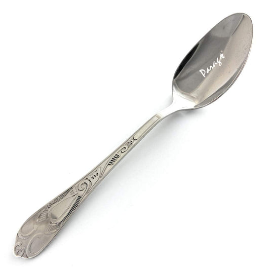 12 Pcs Stainless Steel Dinner Spoon Set | 15.5 cm Moti Table Spoons Silver