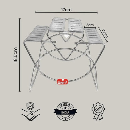 2 Pcs Stainless Steel Cutlery Stand Combo | Spoon Holder for Dining Table (Square)