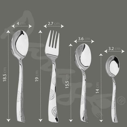 18pc Stainless Steel Cutlery | Gift Box | Spoons Forks