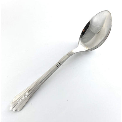12 Pcs Stainless Steel Dinner Spoon Set | 15.5 cm Onida Line Table Spoons Silver