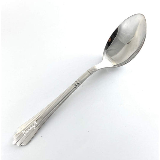 12 Pcs Stainless Steel Dinner Spoon Set | 15.5 cm Onida Line Table Spoons Silver