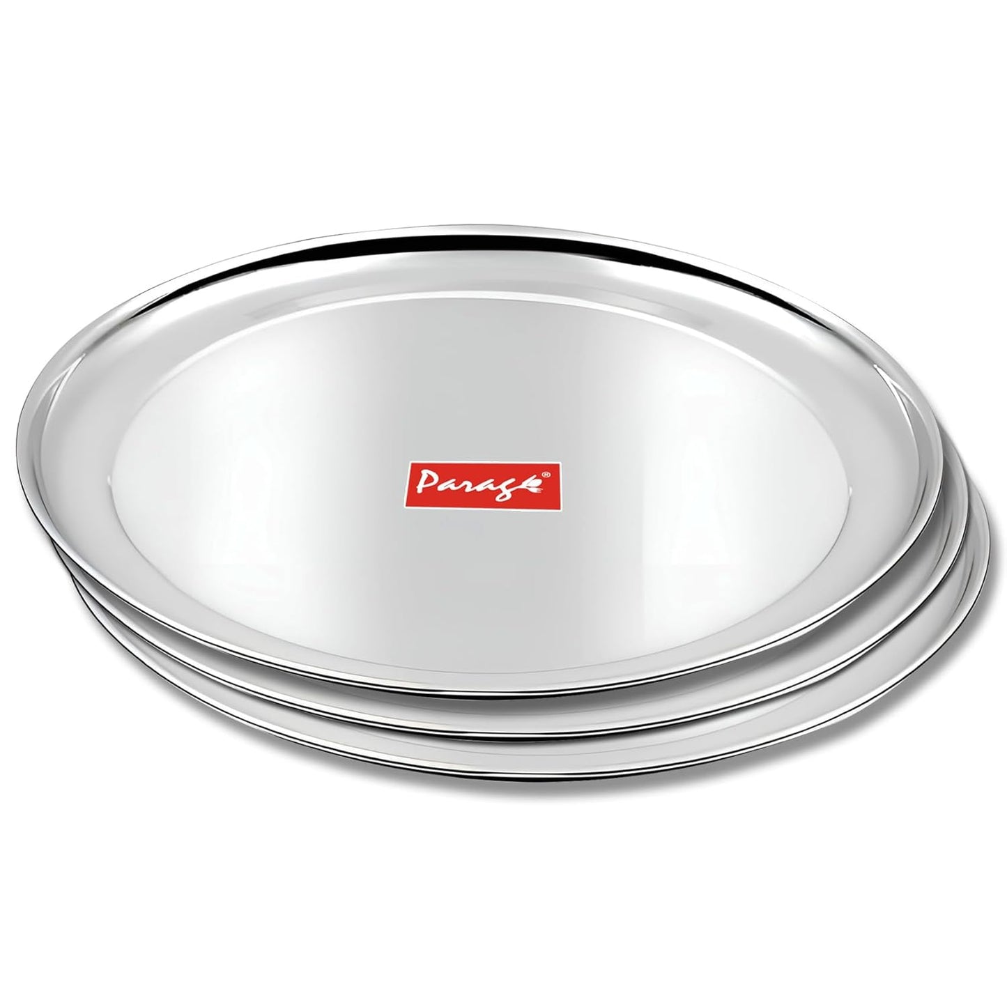 3pc Stainless Steel Raj Bhog Plate | 12in Heavy Gauge