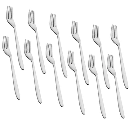 Stainless Steel Dinner Fork Set of 12 | 16 cm Table Forks for Home & Kitchen | Sigma Design, Silver 12SIGMA17BF 1