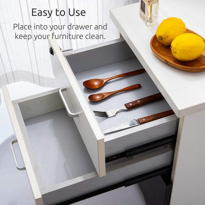 Transparent EVA Anti-Slip Shelf Liner Roll – 45 cm x 3 m, Multipurpose Mats for Bathroom, Kitchen, Cabinet, Drawer, Fridge, Cupboard & Table