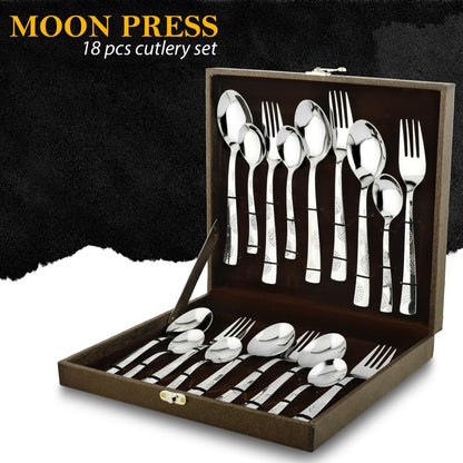 18pc Stainless Steel Cutlery | Gift Box | Spoons Forks