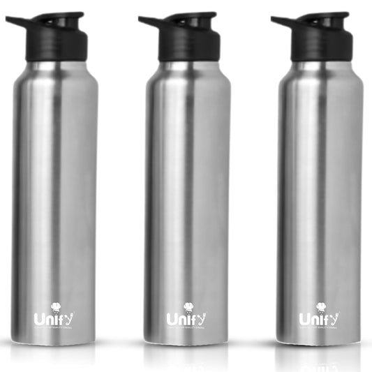3pc Stainless Steel Sipper Bottles | 1L Saturn Silver