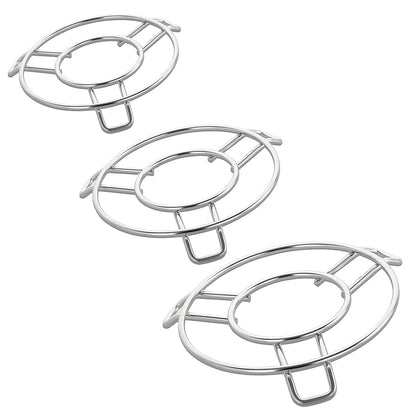 3-Piece Stainless Steel Trivet Set | Hot Pot Mat & Pan Stand | Kitchen & Dining Use (6,7,8 inch)