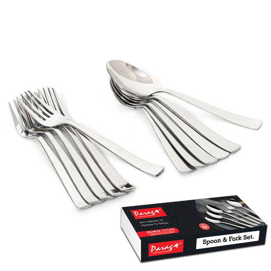 12pc Stainless Steel Spoons & Forks | Tea Coffee | Mirror Polished
