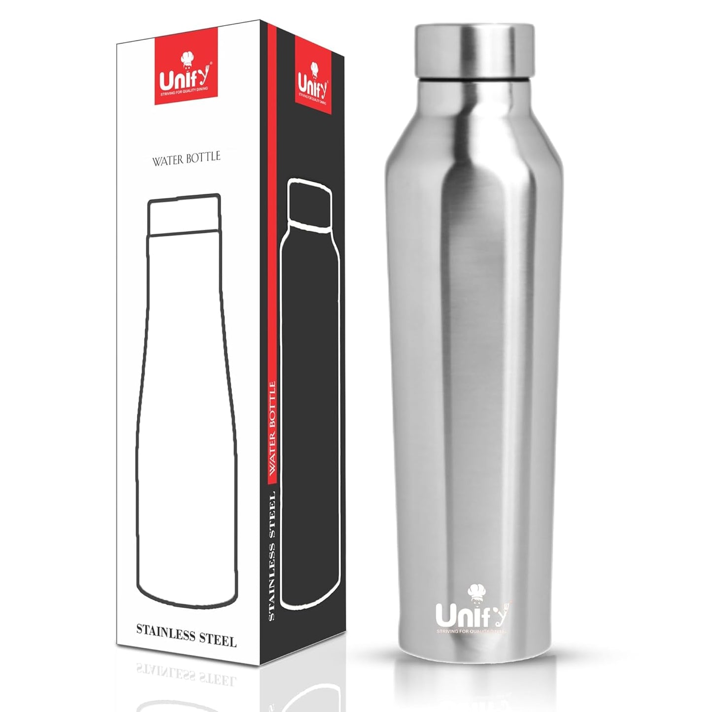Stainless Steel Water Bottle | 1L Leak-Proof | Venus Silver